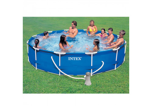 Бассейн каркасный Intex Metal Frame Pool, 366x76 см+насос-фильтром 28212