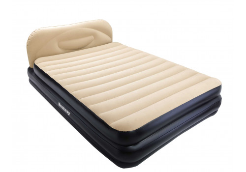 67483 Надувная кровать Soft-Back Elevated Airbed(Queen) Bestway 226х152х74 см со встроенным насосом
