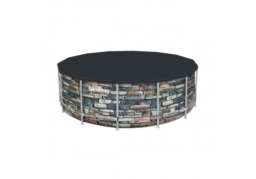 BestWay 56886 Каркасный бассейн круглый Камень, 549х132см