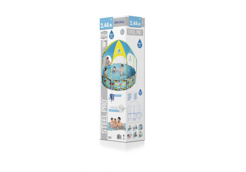 56432 Каркасный круглый бассейн Bestway с навесом 244х51 см