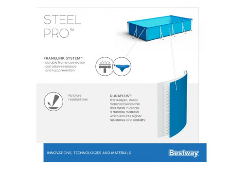 56404 Каркасный бассейн прямоугольный BestWay, 300х201х66см